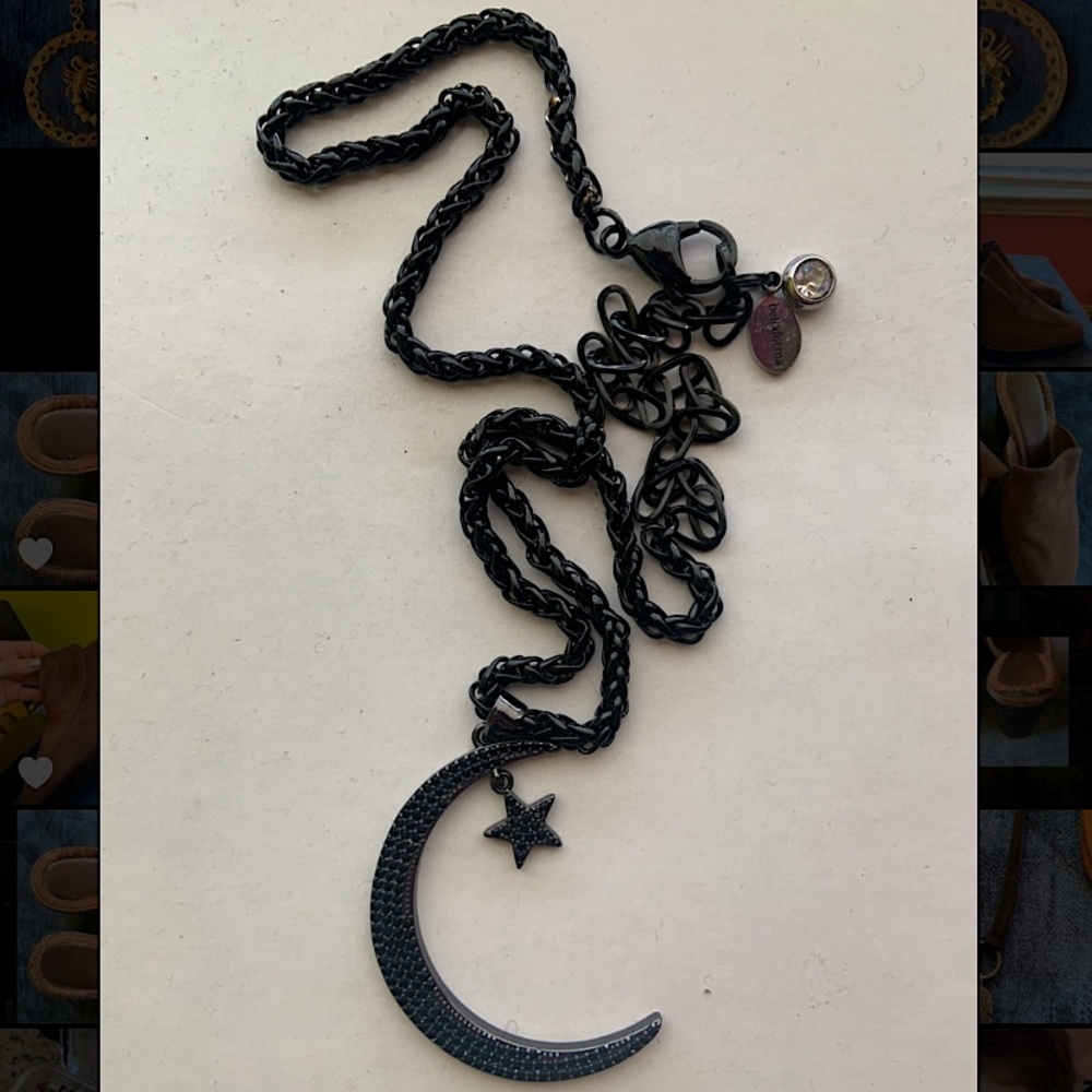 Black Magic Crescent Moon Choker 🌙✨